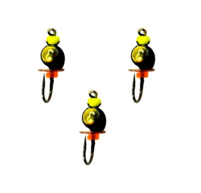 Мормышки вольфрамовые Таблетка с золотой коронкой 0,15 гр 3 шт