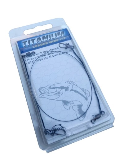 Поводки титановые 2 шт 15 см 7кг