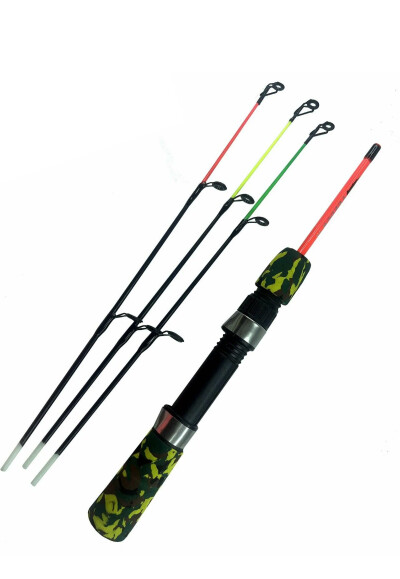 Удочка зимняя штекерная с тремя хлыстиками для отвесного блеснения