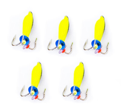 Мормышки чертики 5 шт. 1.5 гр с глазком лимоном
