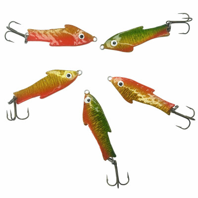 Блесна зимняя Ooshima фосфорная, крючек VMC (5 шт/уп) Япония, набор 5