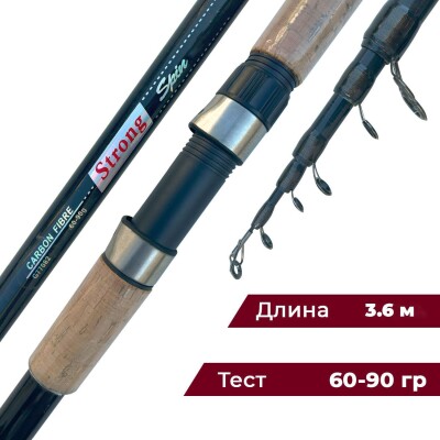 Удилище складное пробковое Spin Strong 60-90 гр, 360см 3.6 метра