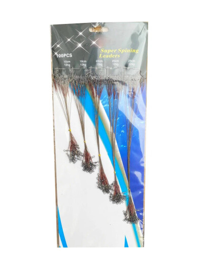 Поводки для рыбалки стальные оснащённые для рыбалки 100 шт 12кг