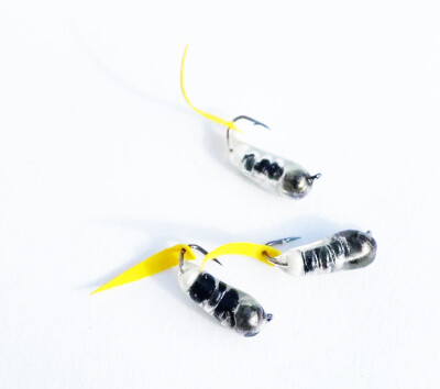 Мормышка 0,6 г Ручейник Черный, вольфр. (3 шт)