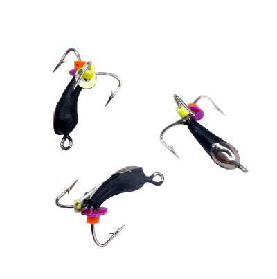 Мормышки для зимней рыбалки, набор мормышек Чёртик с медной коронкой банан 0,7 гр. вольфрам 3 шт.