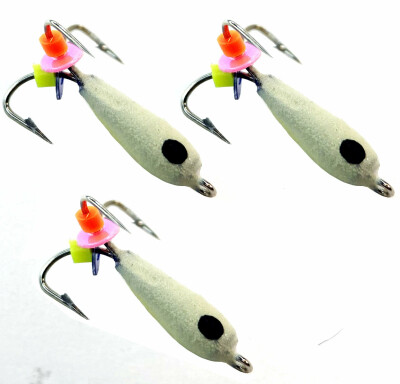 Мормышки для зимней рыбалки, Чертик с фосфором 3мм 0,8 гр. 3шт.